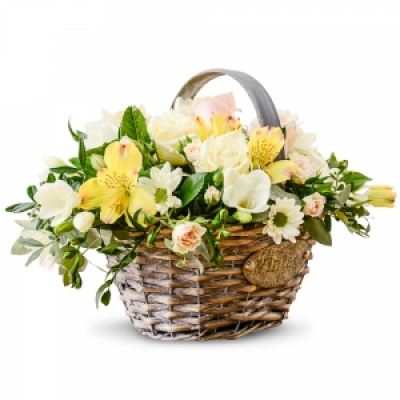 Luxurious Basket - Choice flowers arranged in a basket make this the perfect complete gift. 
